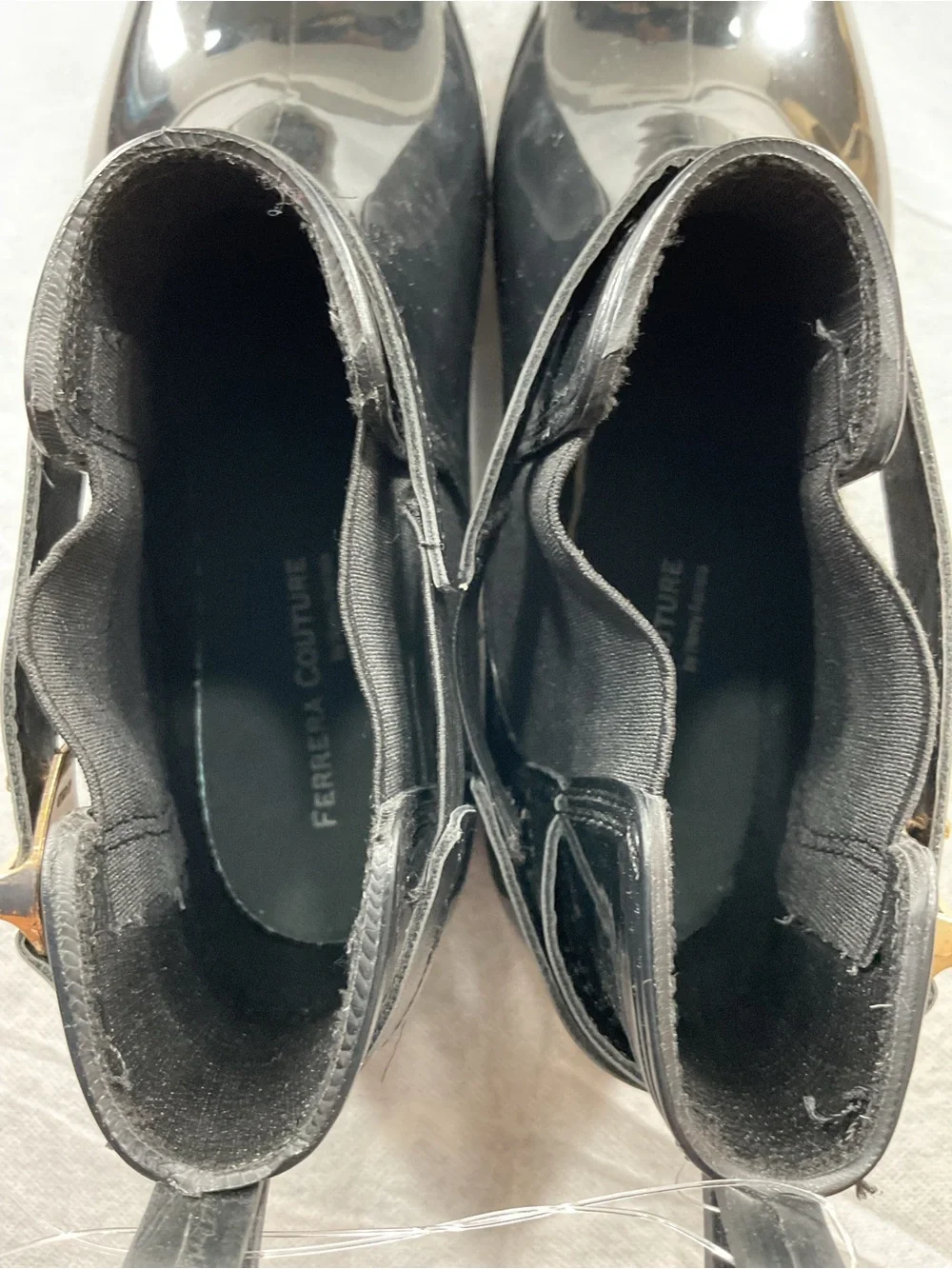 Henry Ferrera Couture Black Gloss Chelsea Designer Fashion Stylish Rain Boots